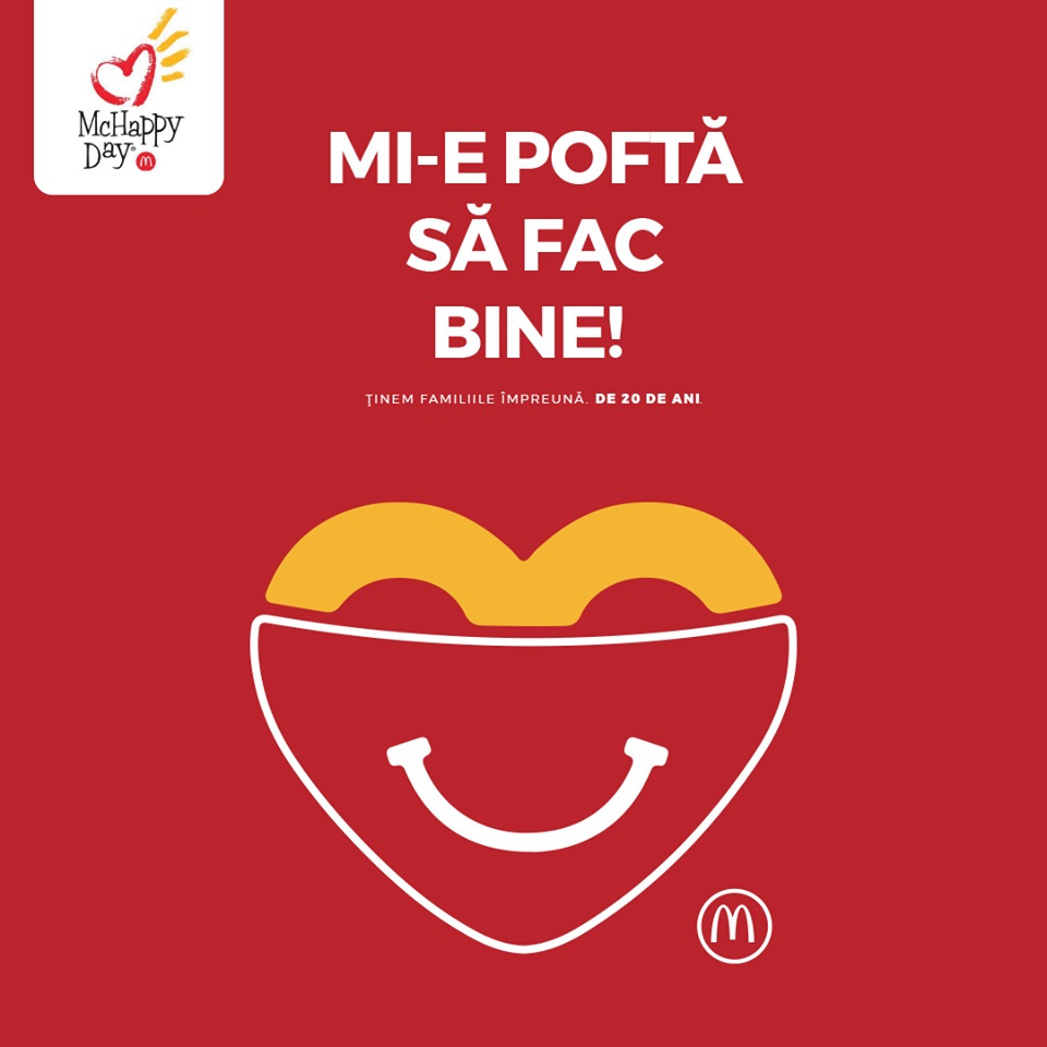 (P) Vino la McHappy Day să susținem împreună Casele Ronald McDonald din România