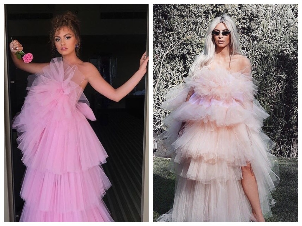 FOTO | Alexandra Stan și Kim Kardashian au purtat o rochie la fel. Cui îi stă mai bine?