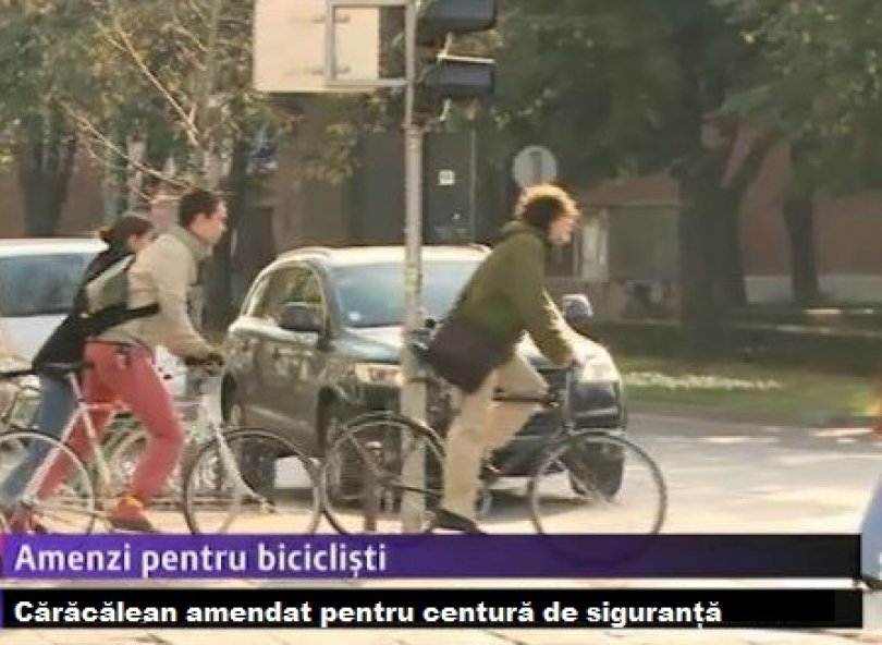 Exces de zel: Un polițist din Caracal a amendat un cetățean că nu purta centură deși circula pe bicicletă
