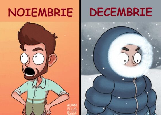 11 ilustraţii funny pe care le înţelegi şi dacă iubeşti iarna, şi dacă o urăşti