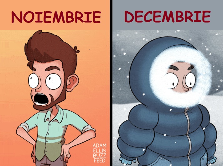 11 ilustraţii funny pe care le înţelegi şi dacă iubeşti iarna, şi dacă o urăşti