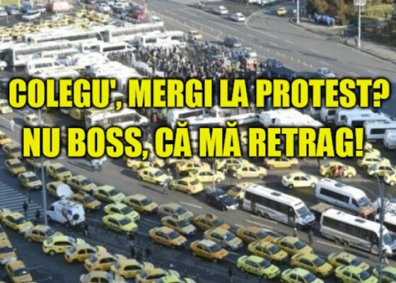 Maxim! Un taximetrist a refuzat să meargă la protestul colegilor săi din Piața Victoriei pentru că distanța e prea scurtă și se retrage!