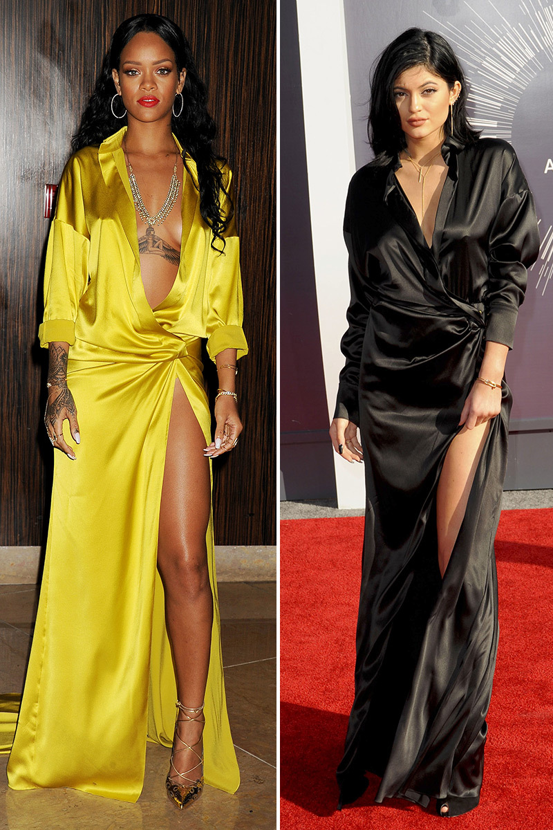 FOTO HOT | Rihanna și Kylie Jenner, aceeași ținută. Cui i-a stat mai bine?