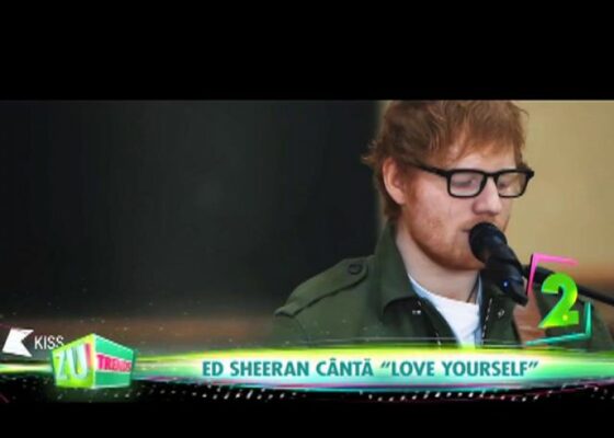 Ed Sheeran cântă piesa pe care a compus-o pentru Bieber, ”Love Yourself”