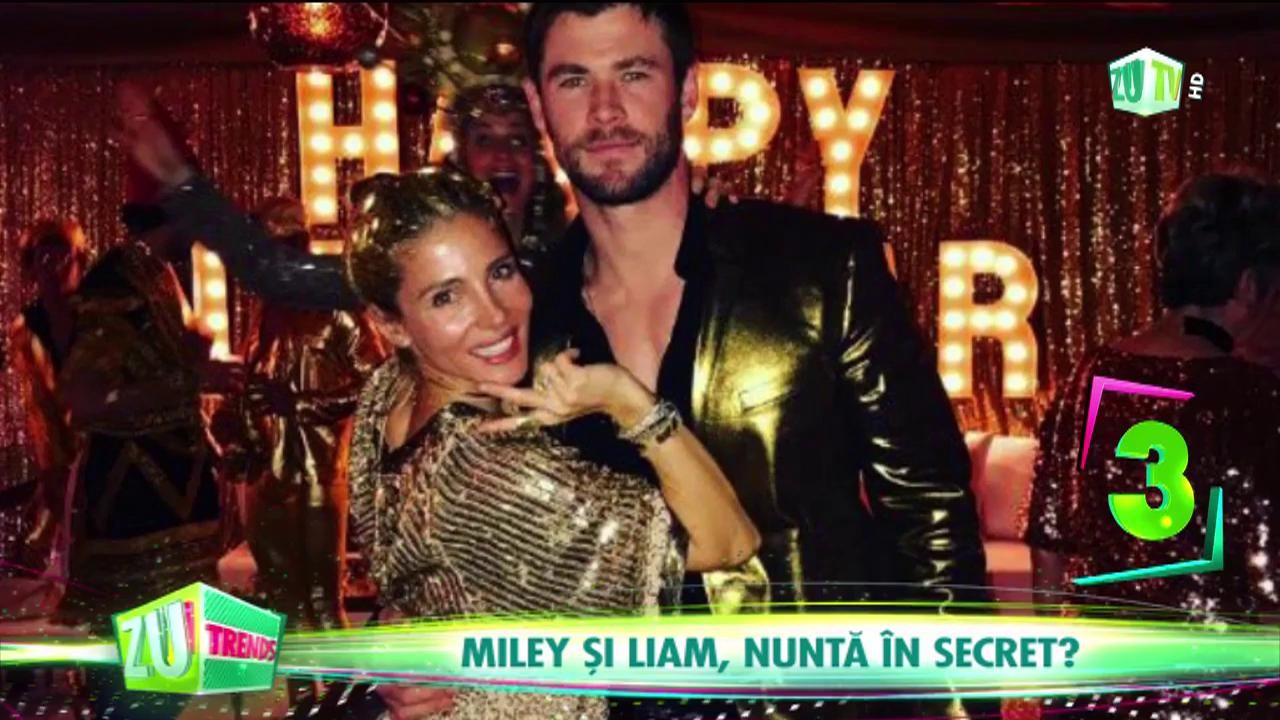 Miley Cyrus și actorul Liam Hemsworth s-au căsătorit în noaptea de Revelion