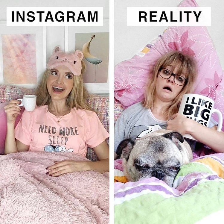 Instagram vs. realitate. Tipa asta parodiază pozele pe care le postează influencerele și toată lumea râde de rezultat