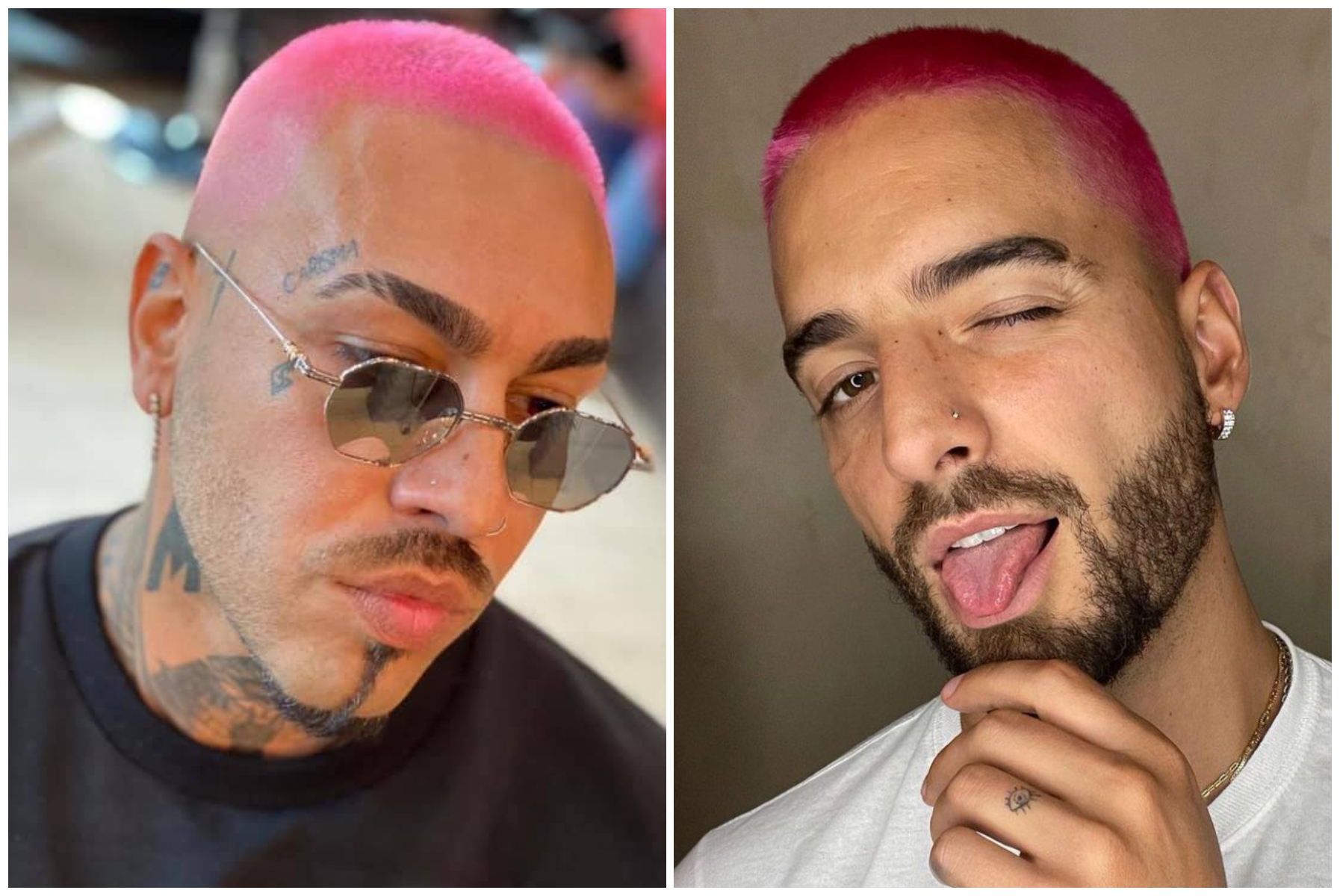 De la Alex Velea până la Maluma. Zece bărbați celebri care și-au vopsit părul ROZ. Cui i-a stat cel mai bine?