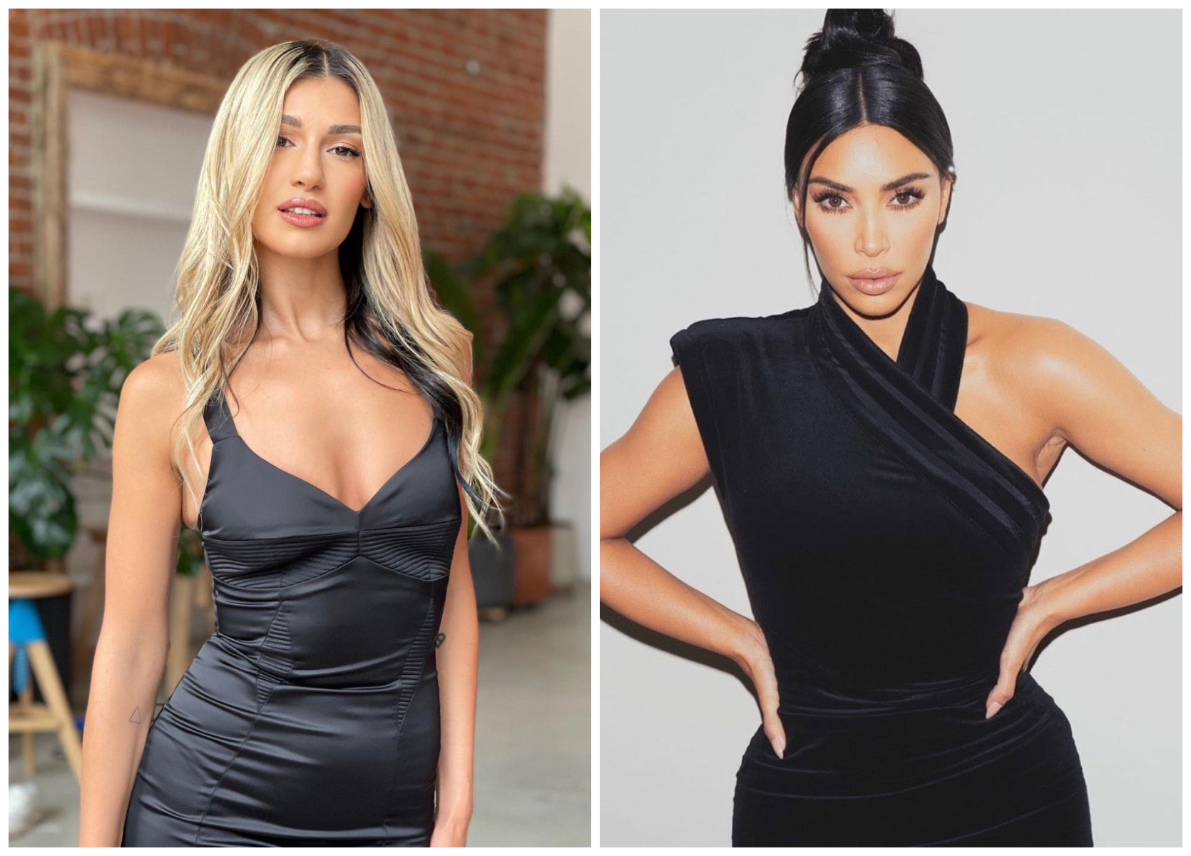 Who wore it better? Alina Eremia și Kim Kardashian au purtat același model de corset