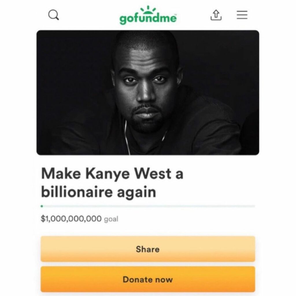 Say what?! Fanii lui Kanye West au creat o platformă unde doritorii îi pot dona bani rapperului 