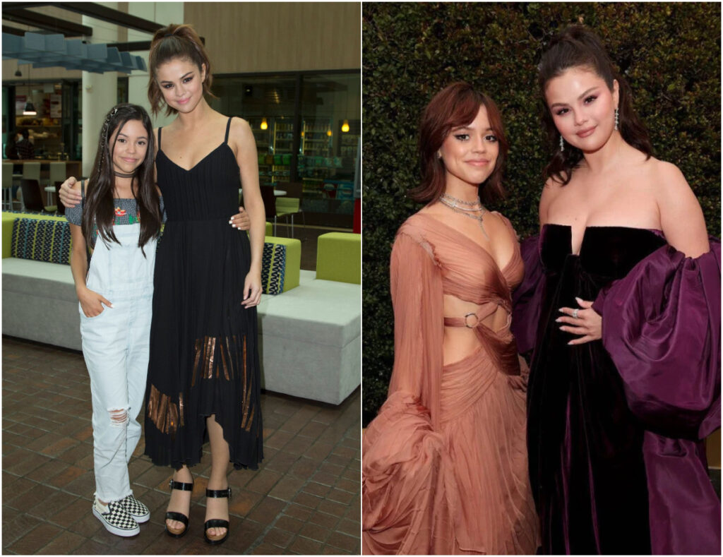 Then & now. Selena Gomez și Jenna Ortega au refăcut o poză de pe platourile Disney