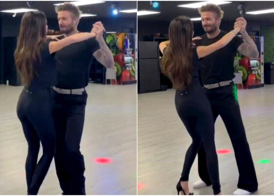 David și Victoria Beckham au făcut senzație pe ringul de dans. Cei doi soți au luat lecții de salsa