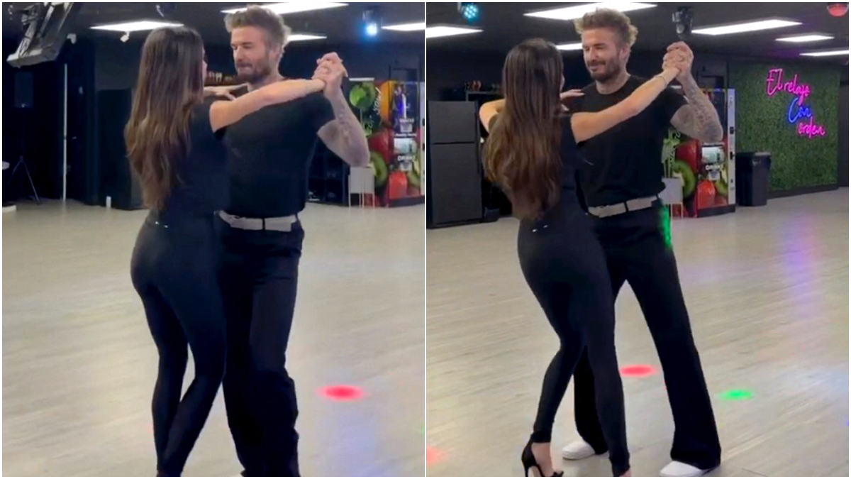 David și Victoria Beckham au făcut senzație pe ringul de dans. Cei doi soți au luat lecții de salsa