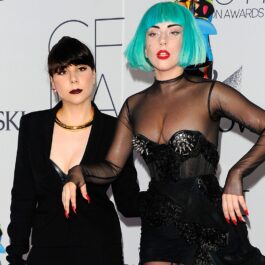 Natali Germanotta și Lady Gaga îmbrăcate în ținute negre