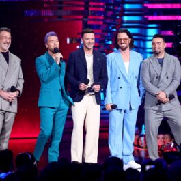 Membrii trupei NSYNC îmbrăcați elegat la evenimentul MTV VMA din 2023